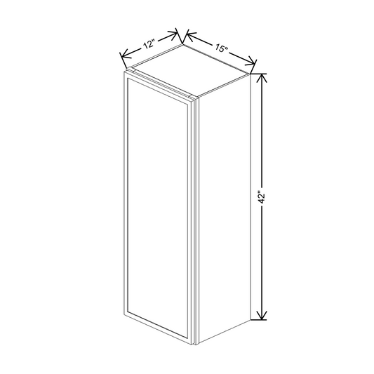 Cubitac Imperial Madison Latte 15"W X 42"H Wall Cabinet