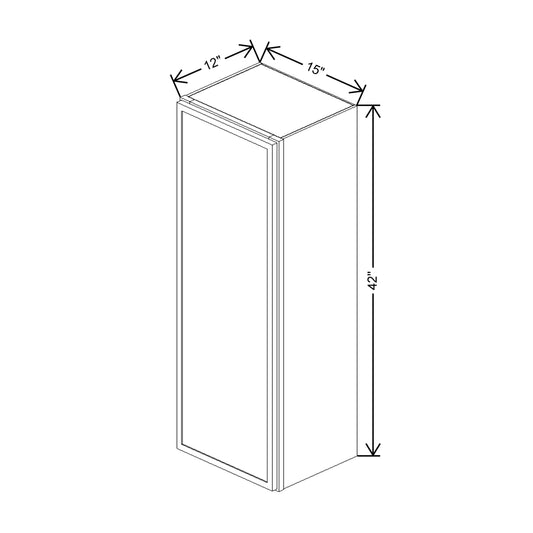 Cubitac Imperial Artisan Moss 15"W X 42"H Wall Cabinet