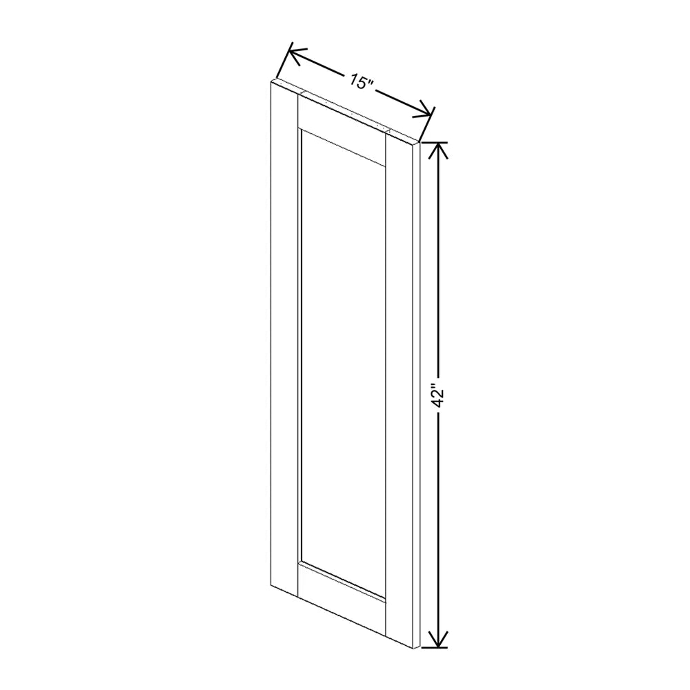 J&K Mocha Glazed K10 Dummy Door Panel 15" W x 42" H