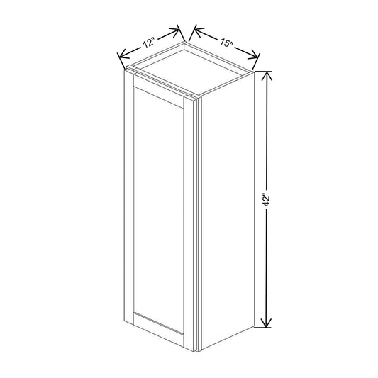 Wolf Classic Dartmouth Honey Stain 15"W X 42"H Wall Cabinet