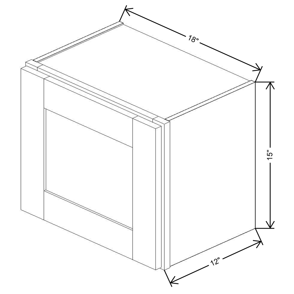 Fabuwood Allure Imperio Dove 18"W X 15"H Wall