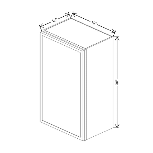 Cubitac Imperial Artisan Moss 18"W X 30"H Wall Cabinet