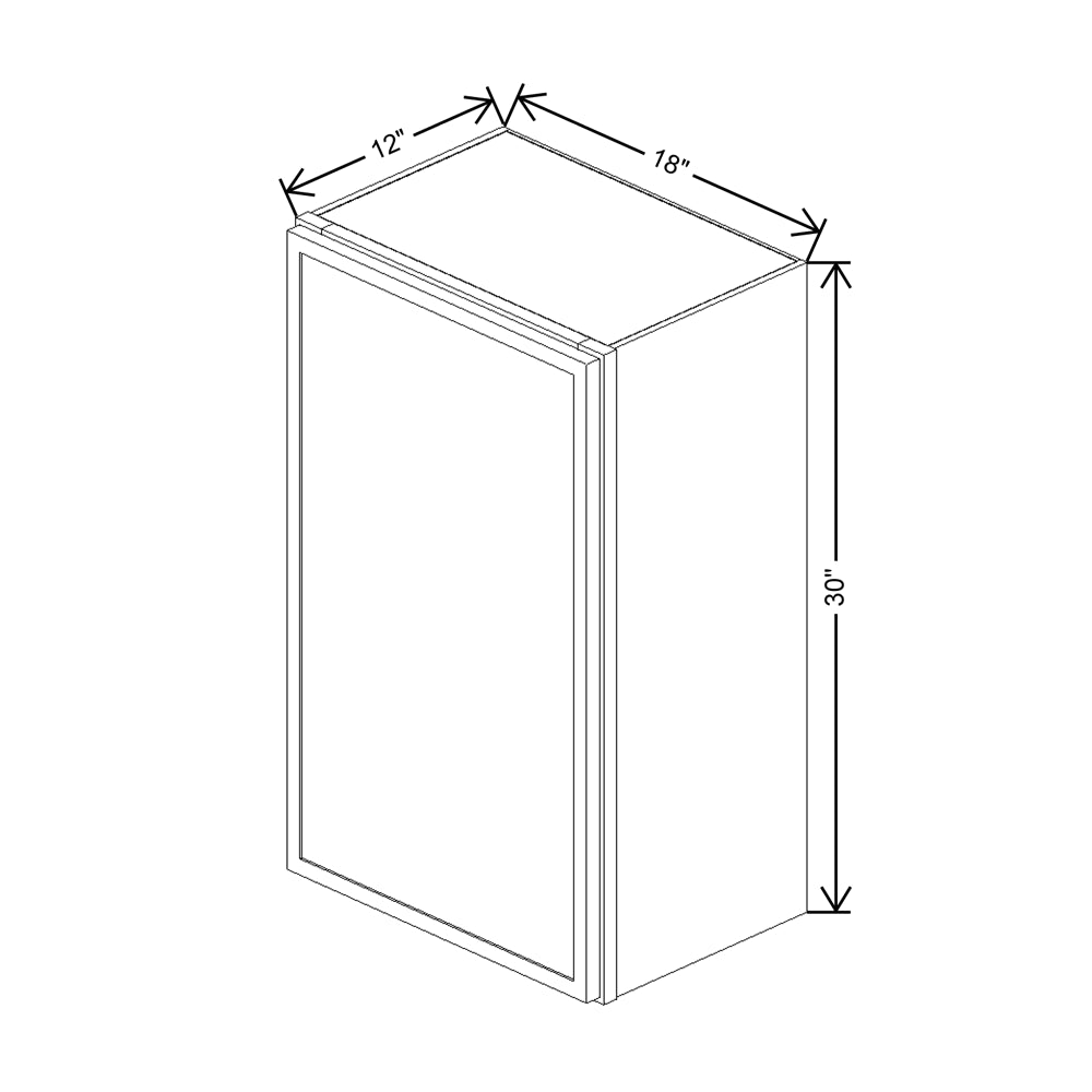 Cubitac Basic Oxford Latte 18"W X 30"H Wall Cabinet