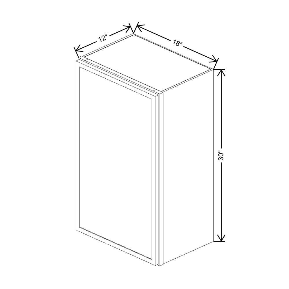 Cubitac Imperial Bergen Latte 18"W X 30"H Wall Cabinet