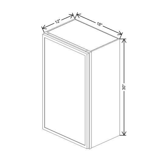 Cubitac Imperial Madison Latte 18"W X 30"H Wall Cabinet