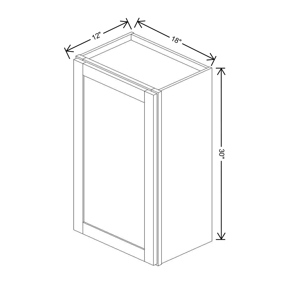 Wolf Classic Dartmouth 5-piece White Paint 18"W X 30"H Wall Cabinet