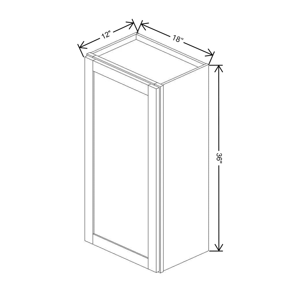 Wolf Classic Dartmouth 5-piece Biscayne Paint 18"W X 36"H Wall Cabinet