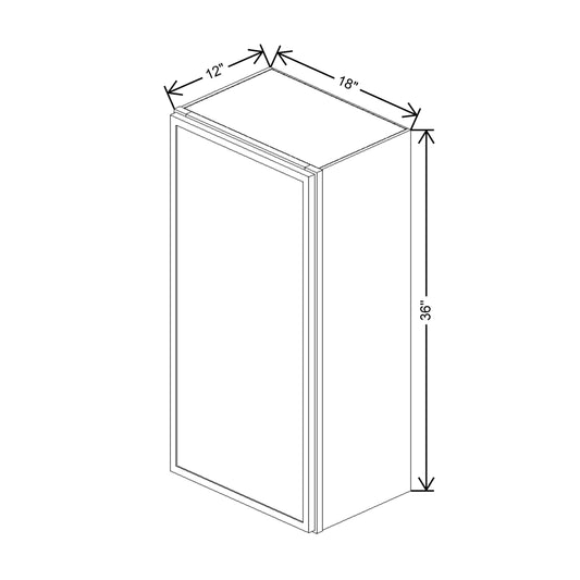 Cubitac Basic Oxford Latte 18"W X 36"H Wall Cabinet