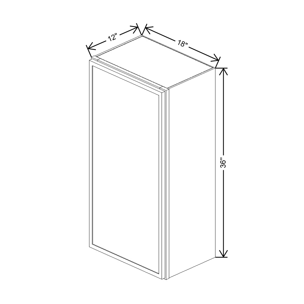 Cubitac Imperial Artisan Moss 18"W X 36"H Wall Cabinet