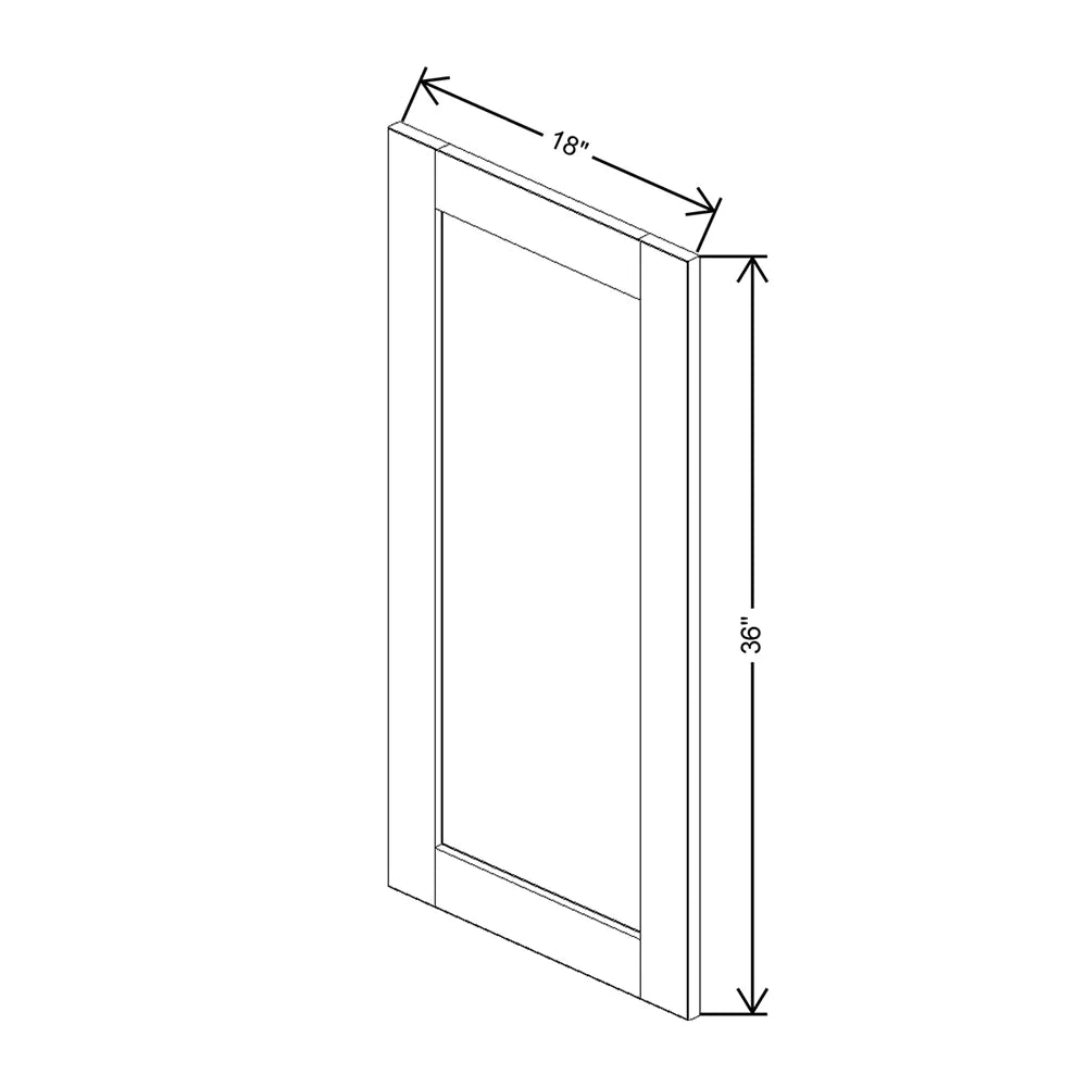 J&K Charcoal E2 Dummy Door Panel 18" W x 36" H