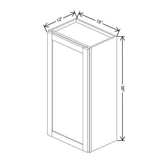 Wolf Classic Grove White Paint 18"W X 36"H Wall Cabinet