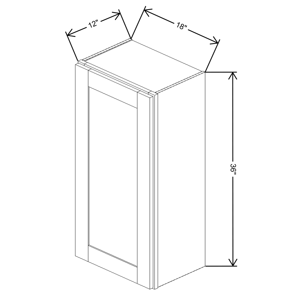 Fabuwood Quest Metro Mist Wall 18"W x 36"H Shaker Cabinet