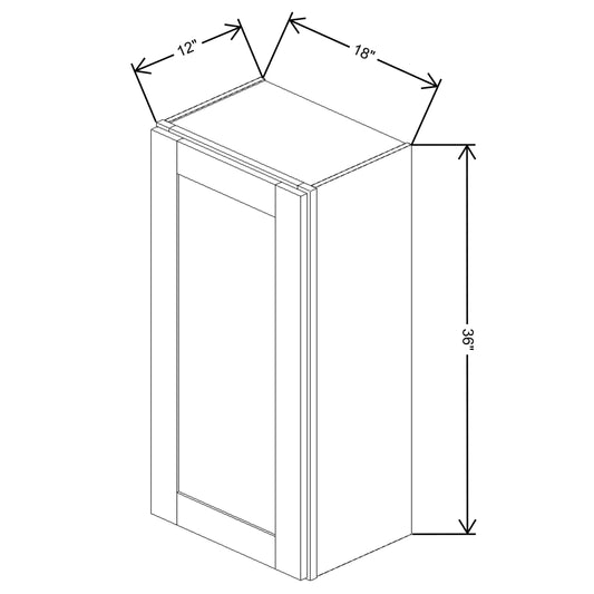 Fabuwood Quest Metro Frost Wall 18"W x 36"H Shaker Cabinet