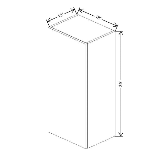 Fabuwood Illume Catalina Bianco Matte 18" W X 39" H X 12" D  Single Door Wall Cabinet