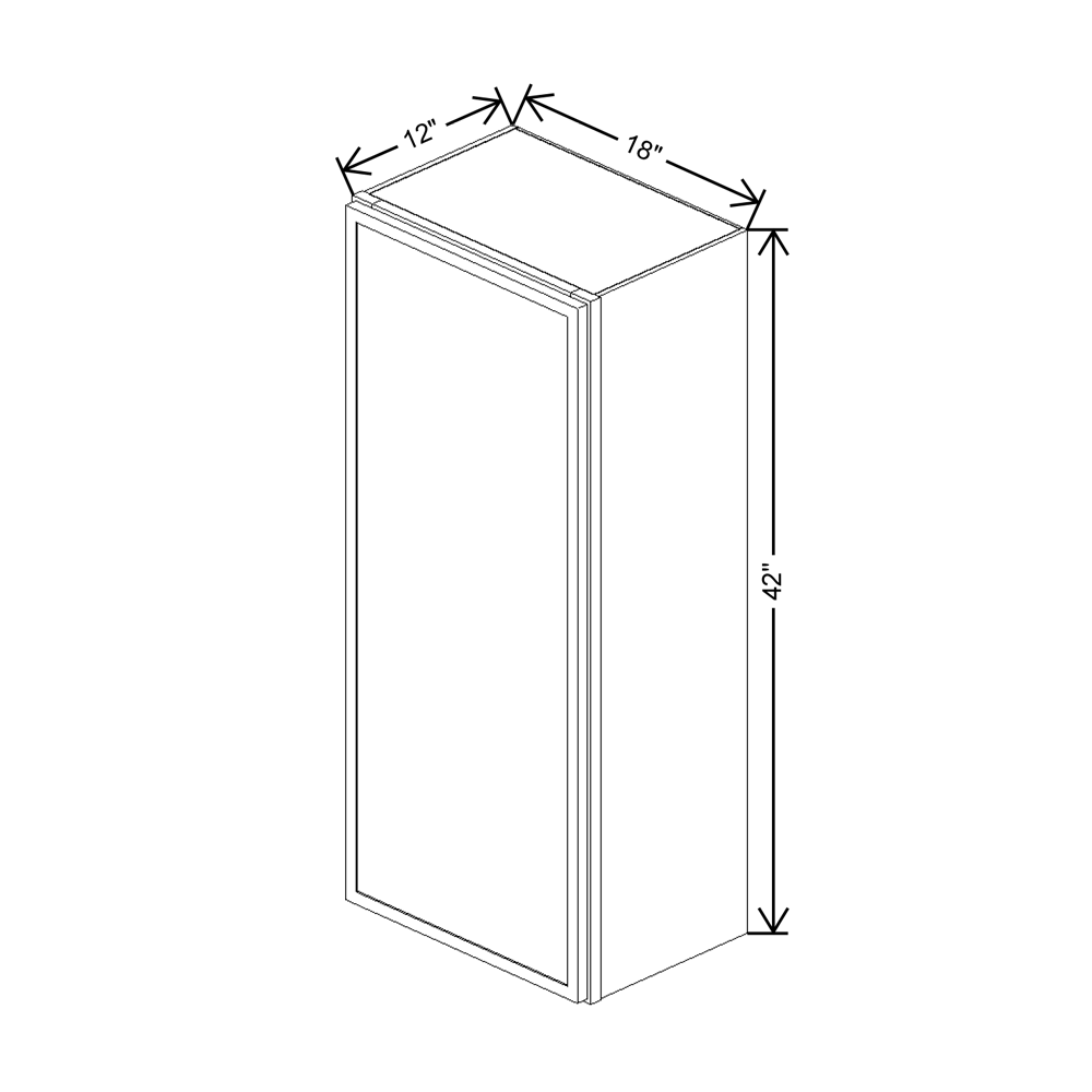 Cubitac Prestige Newport Latte 18"W X 30"H Wall Cabinet