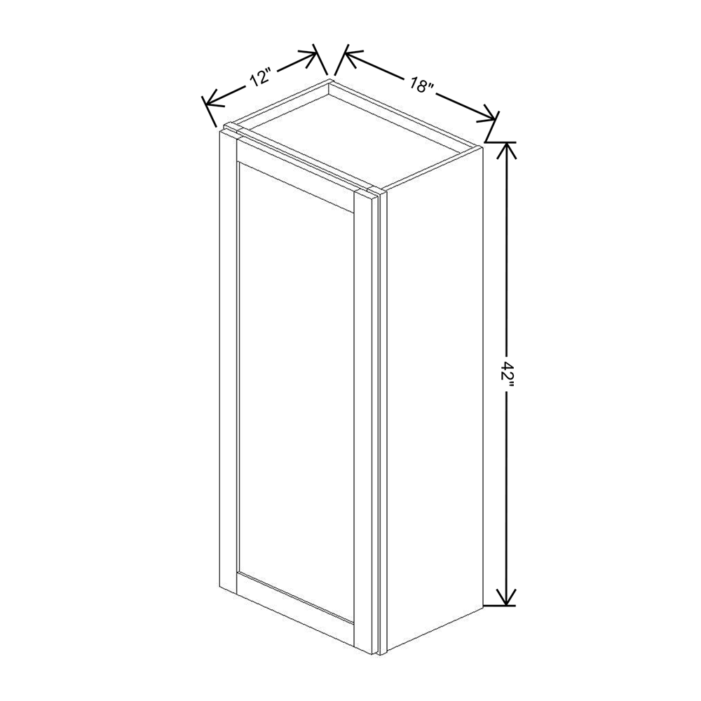 Wolf Classic Grove Terrain Stain 18"W X 42"H Wall Cabinet