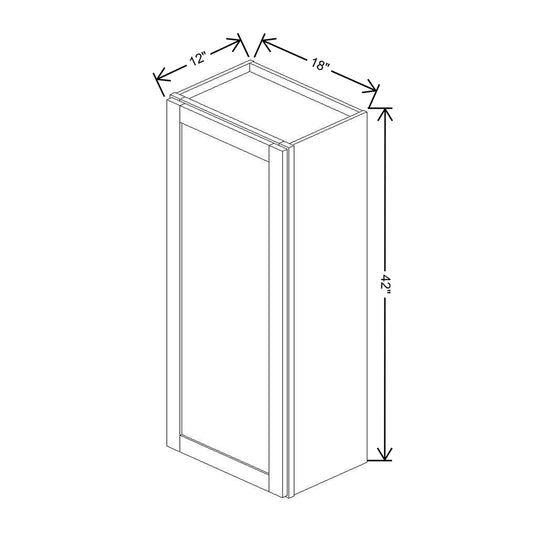 Wolf Classic Grove White Paint 18"W X 42"H Wall Cabinet