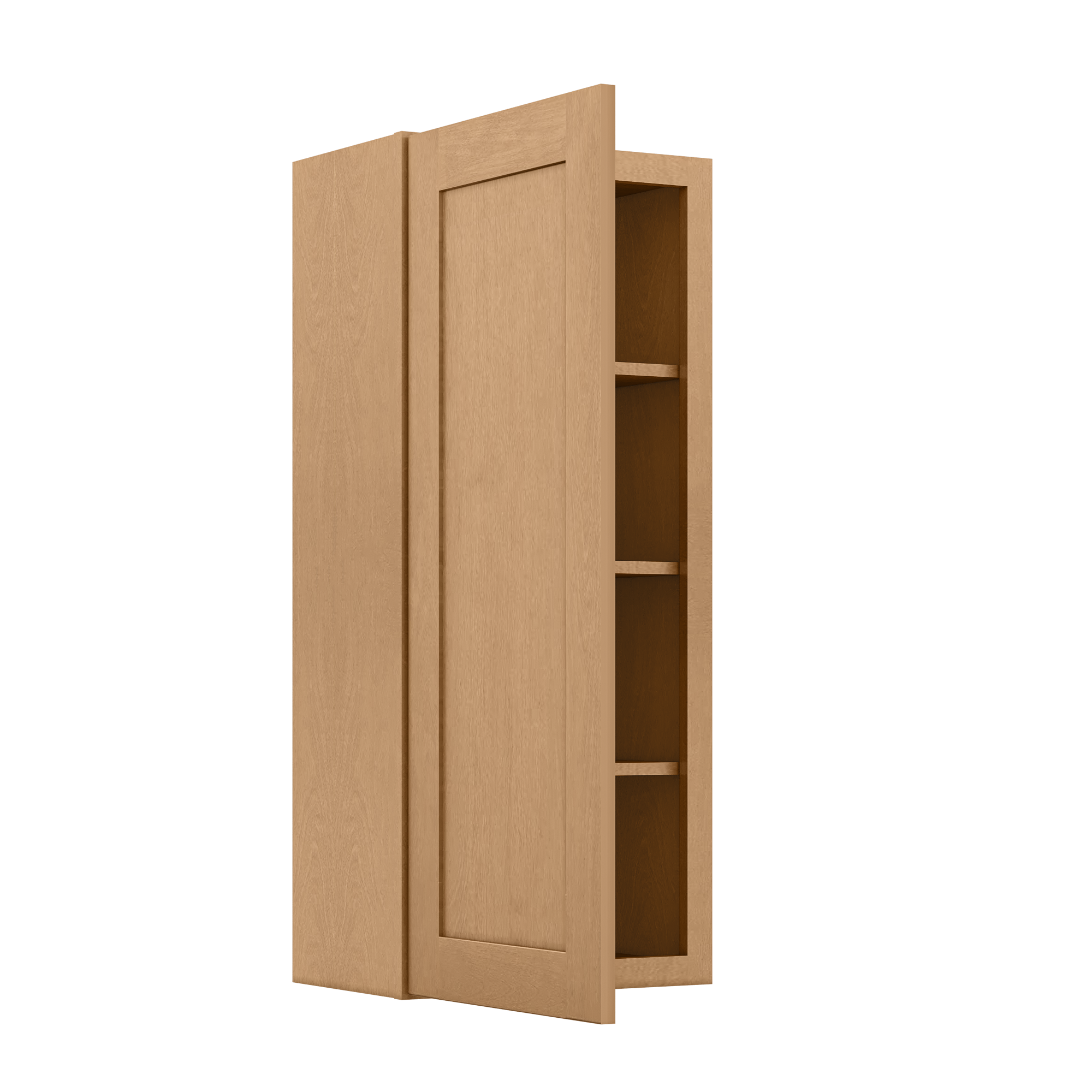 Wall Kitchen Cabinet W1842 Shaker Toffee LessCare 18 in. width 42 in. height 12 in. depth