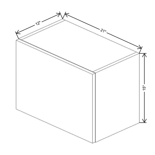 CNC Classic Milano Obsidian 12" W X 30" H Double Door Wall End Cabinet