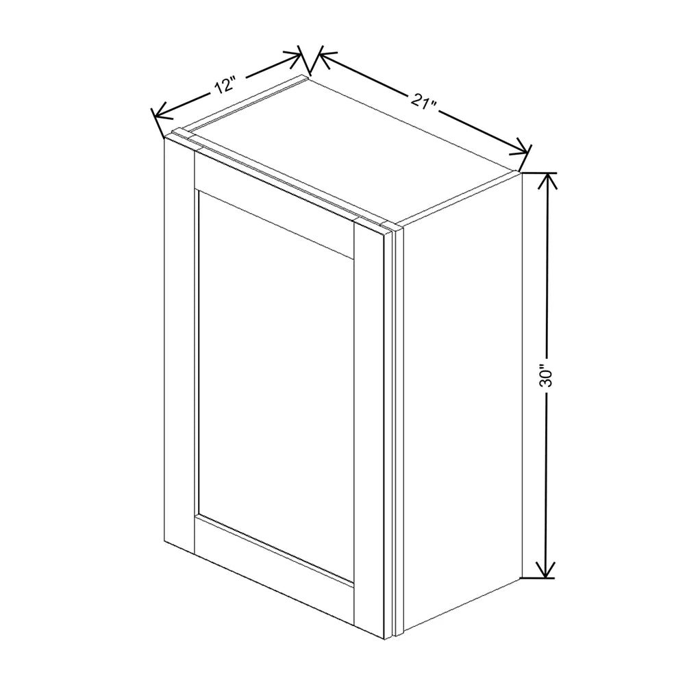 J&K Mahogany J5 Single Door Wall Cabinet - 21" W x 30" H