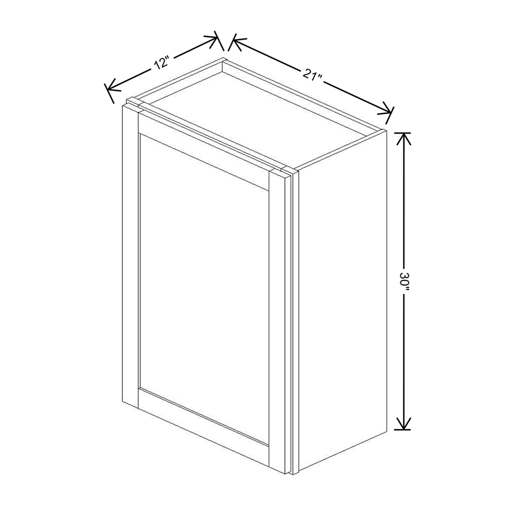 Wolf Classic Dartmouth 5-piece Biscayne Paint 21"W X 30"H Wall Cabinet