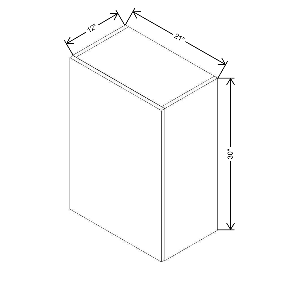 CNC Concord Elegant White 21" W X 30" H Single Door Wall Cabinet