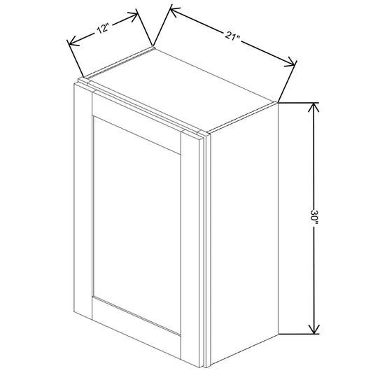 Fabuwood Allure Galaxy Frost Wall 21"W x 30"H Shaker Cabinet