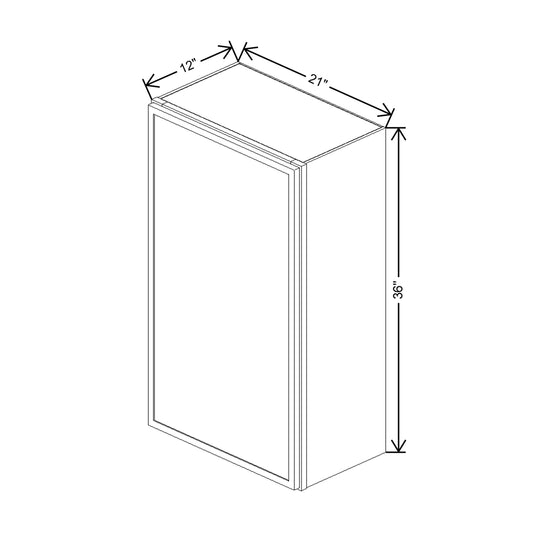 Cubitac Imperial Artisan Moss 21"W X 36"H Wall Cabinet