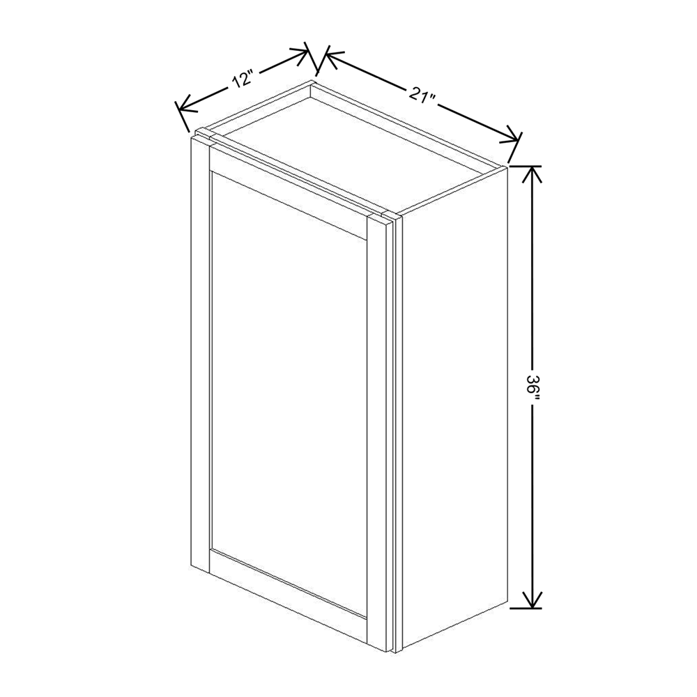 Wolf Classic Dartmouth 5-Piece Hazelnut Stain 21"W X 36"H Wall Cabinet