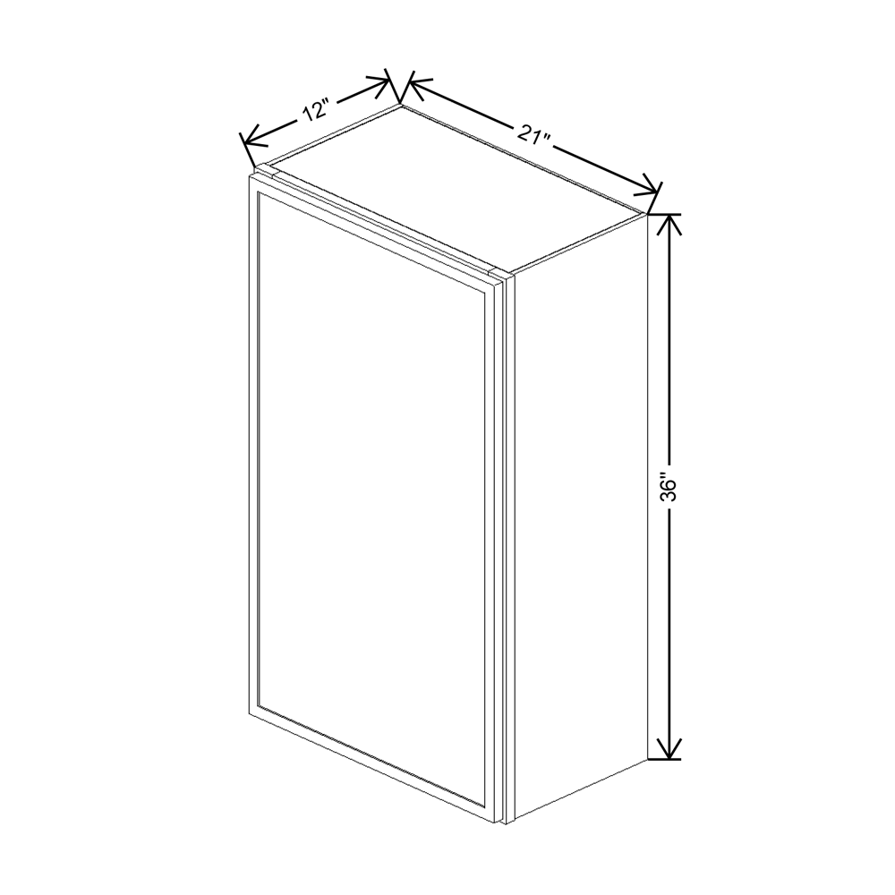 Cubitac Imperial Madison Latte 21"W X 36"H Wall Cabinet