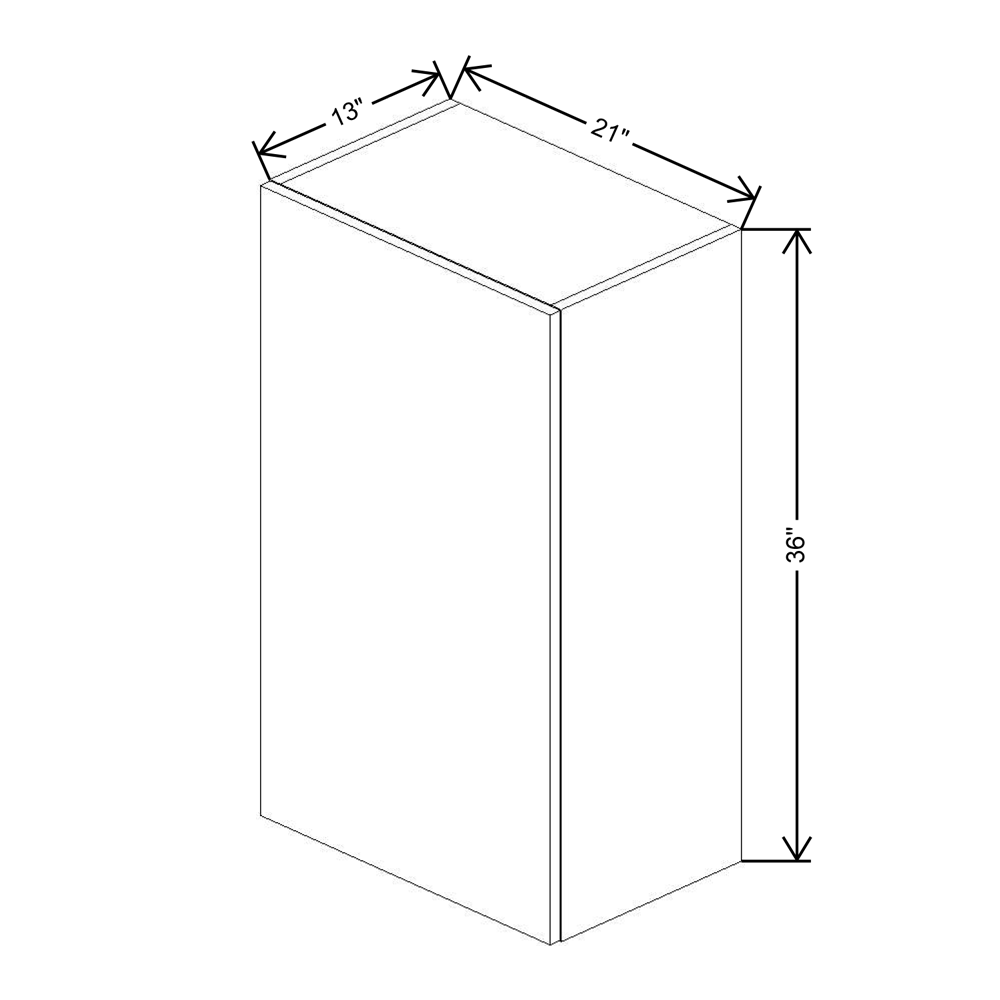 Fabuwood Illume Tuscany Nocce 3  36" High Wall