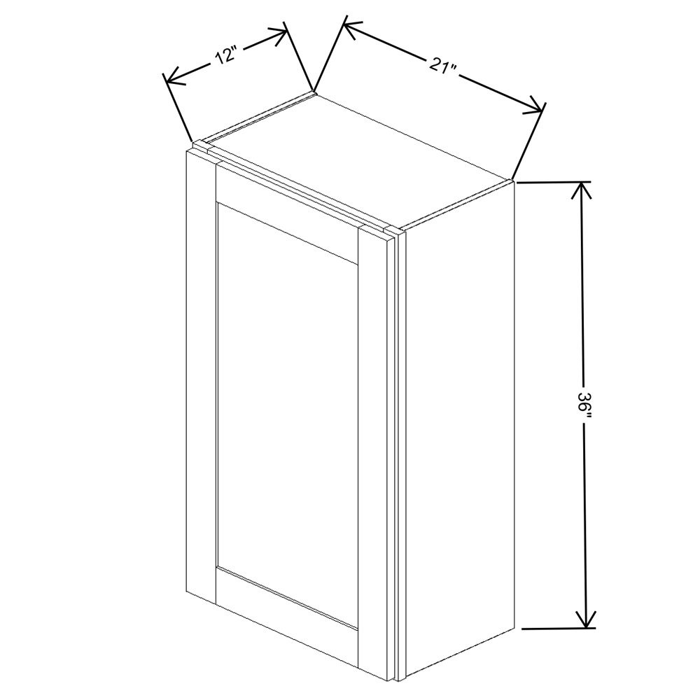 Fabuwood Quest Discovery Frost Wall 21"W x 36"H Shaker Cabinet