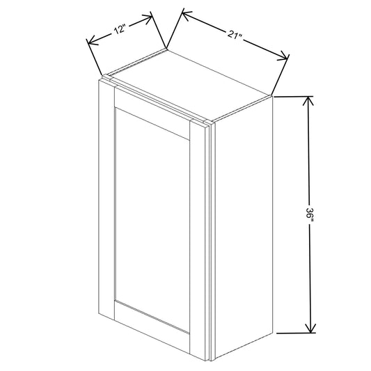 Fabuwood Allure Luna Desert Oak 21" W X 36" H X 12" D  Single Door Wall Cabinet