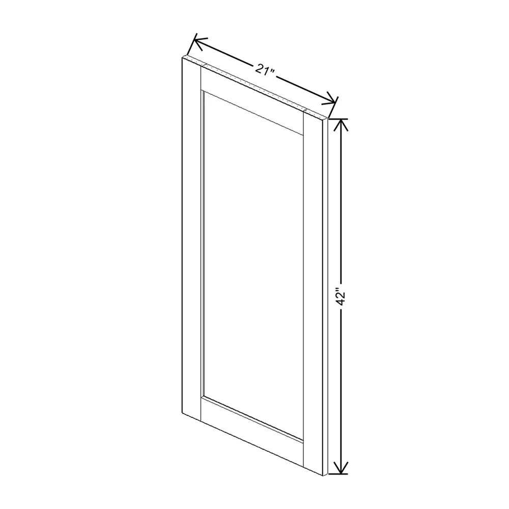 J&K White Shaker S8 Dummy Door Panel 21" W x 42" H