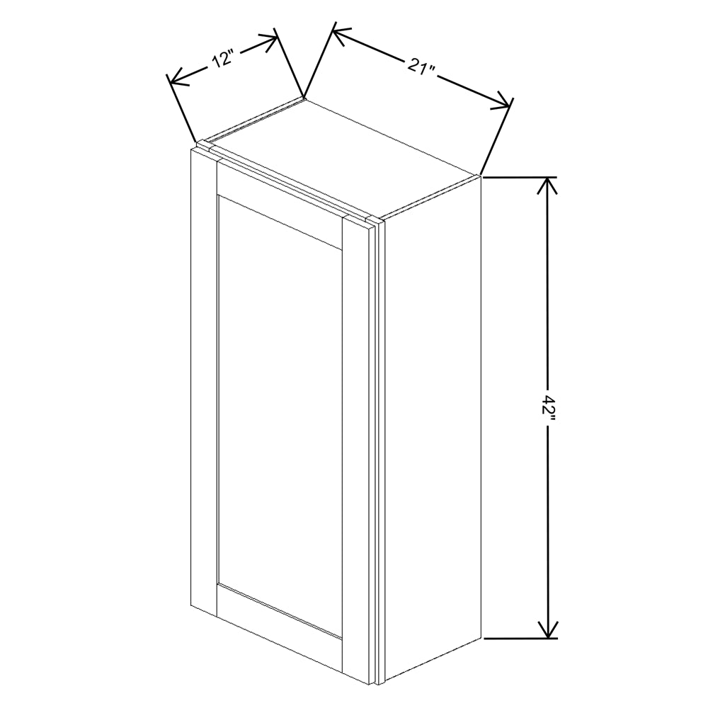 Fabuwood Quest Metro Java Wall 21"W x 42"H Shaker Cabinet