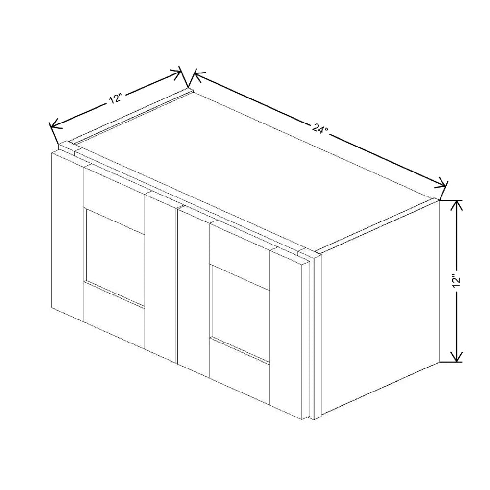 Fabuwood Allure Fusion Kona 24" W X 12" H X 12" D Double Door Wall Cabinet