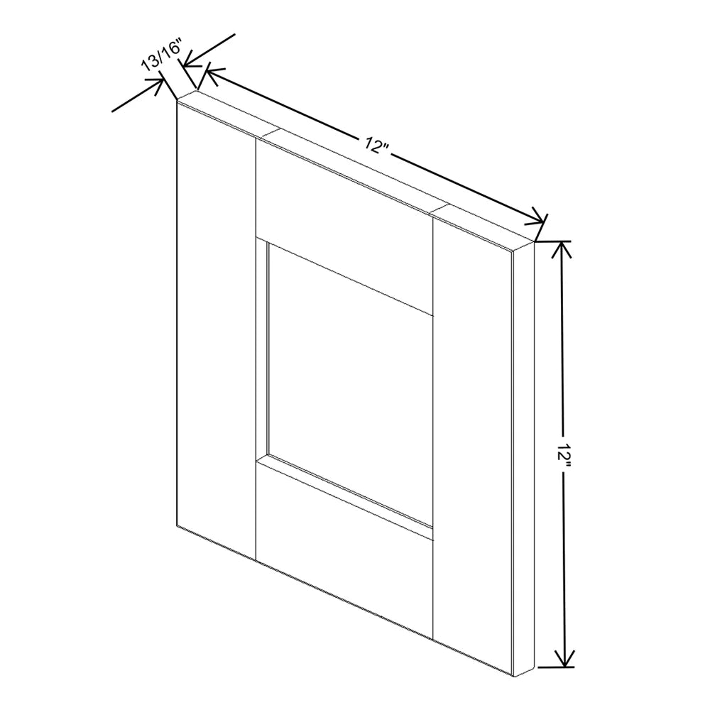 J&K White Shaker S8 Dummy Door Panel 12" W x 12" H