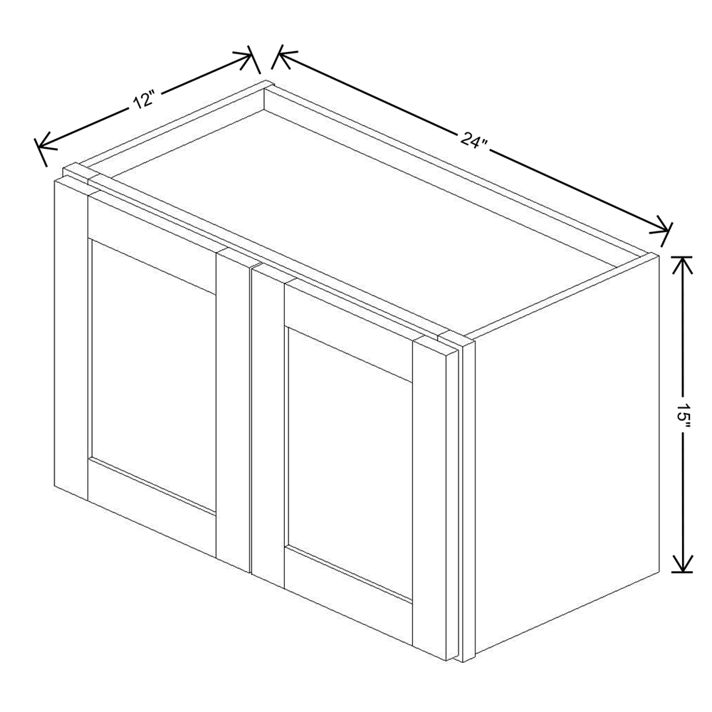 Wolf Classic Grove Terrain Stain 24"W X 15"H Wall Cabinet