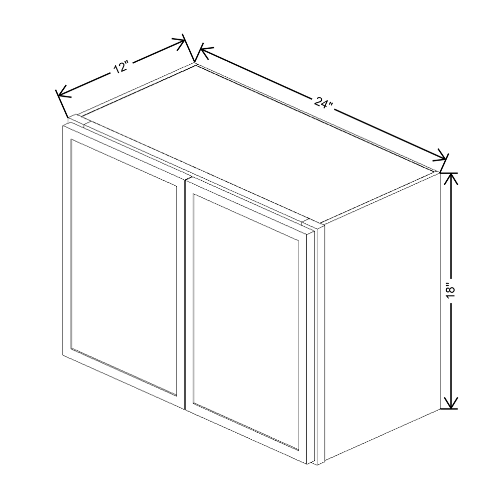 Cubitac Imperial Madison Dusk 24"W X 18"H Wall Cabinet