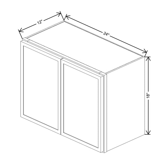 Cubitac Basic Oxford Latte 24"W X 18"H Wall Cabinet