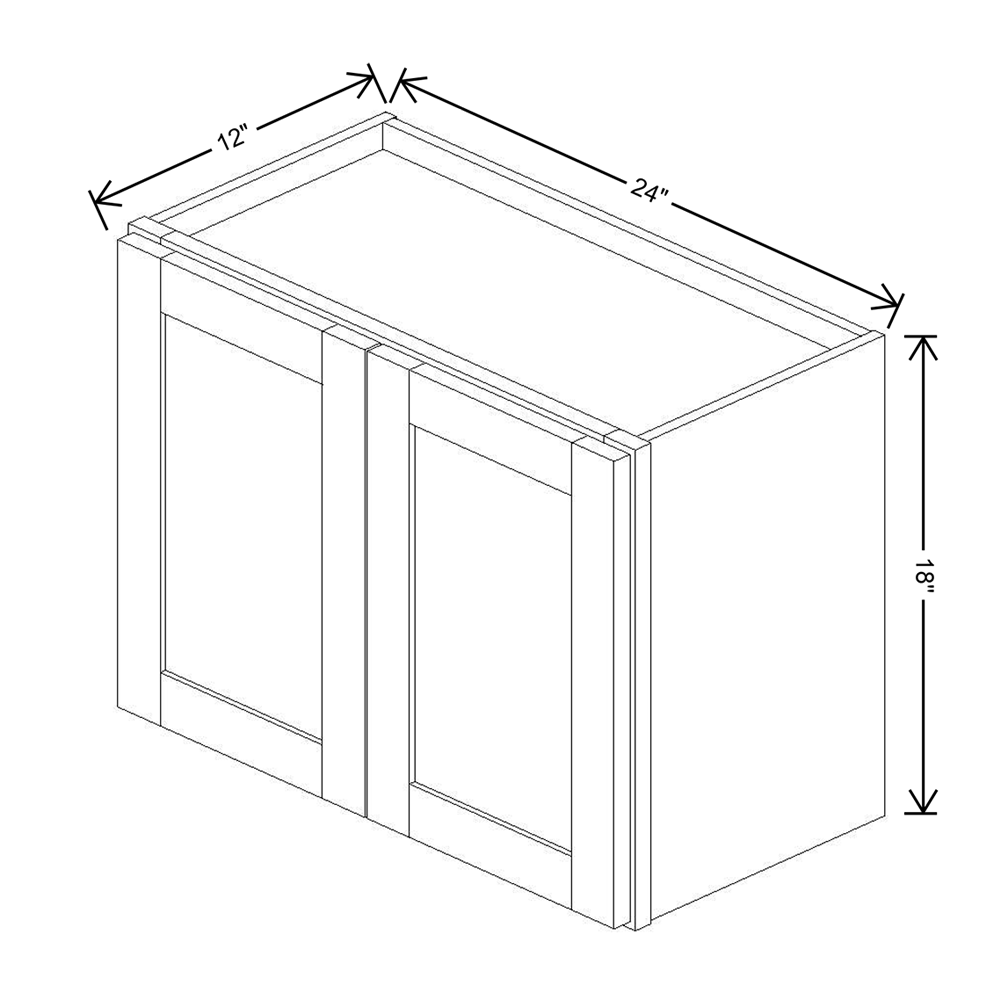 Wolf Classic Grove Terrain Stain 24"W X 18"H Wall Cabinet