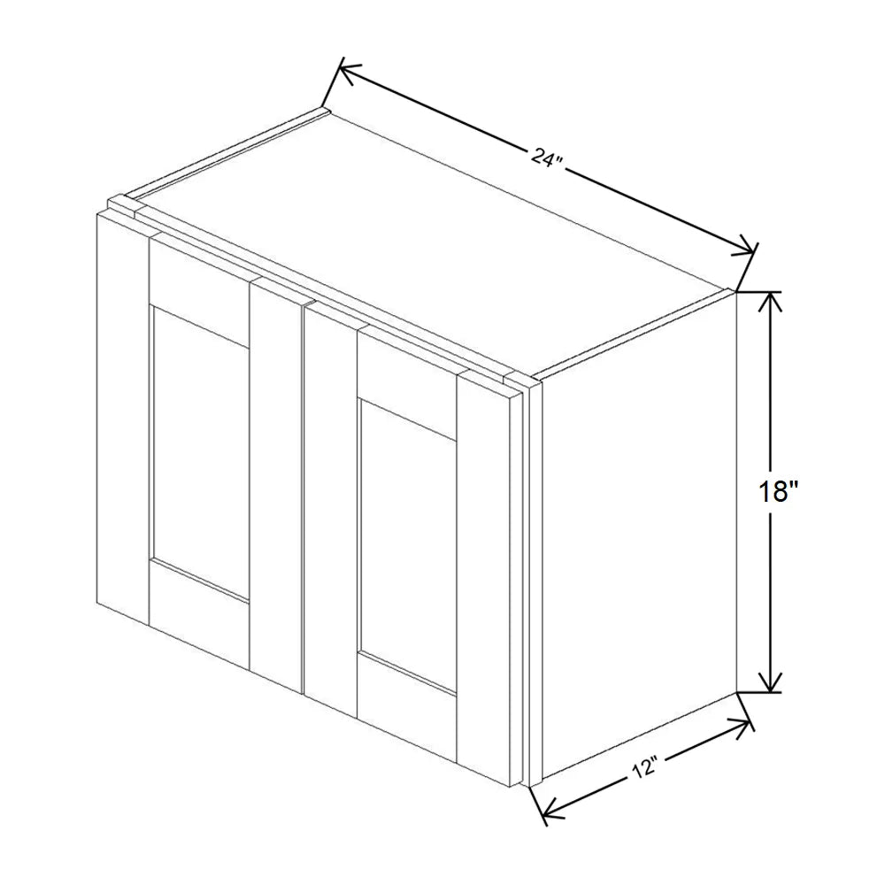 Fabuwood Allure Luna Desert Oak 24" W X 18" H X 12" D Double Door Wall Cabinet