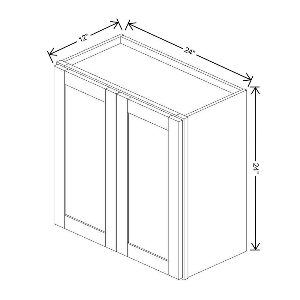 Wolf Classic Grove Terrain Stain 24"W X 24"H Wall Cabinet