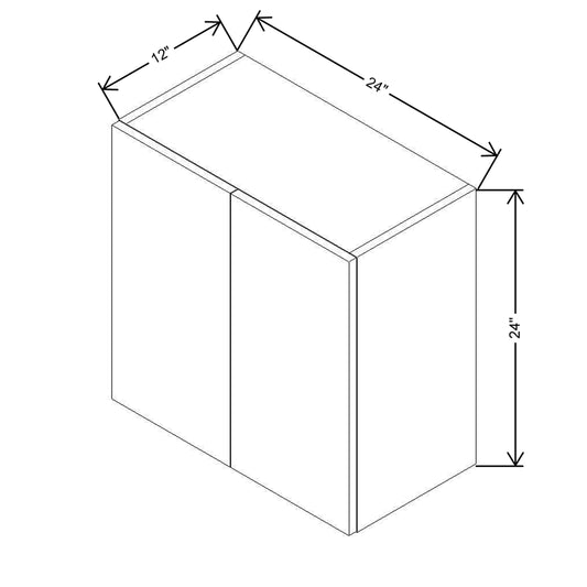 CNC Concord Elegant Ocean 24" W X 24" H Double Door Wall Cabinet