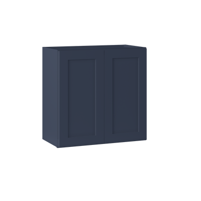 Wall Kitchen Cabinet W2424 Danbury Blue LessCare 24 in. width 24 in. height 12 in. depth