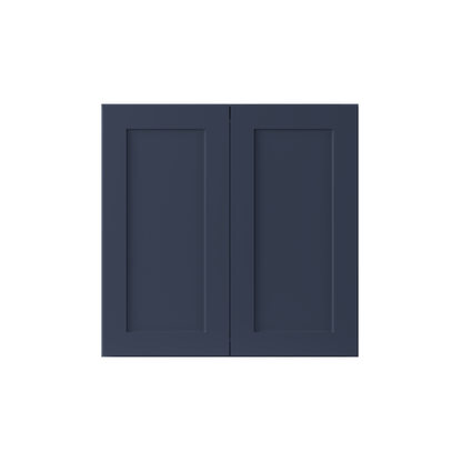 Wall Kitchen Cabinet W2424 Danbury Blue LessCare 24 in. width 24 in. height 12 in. depth