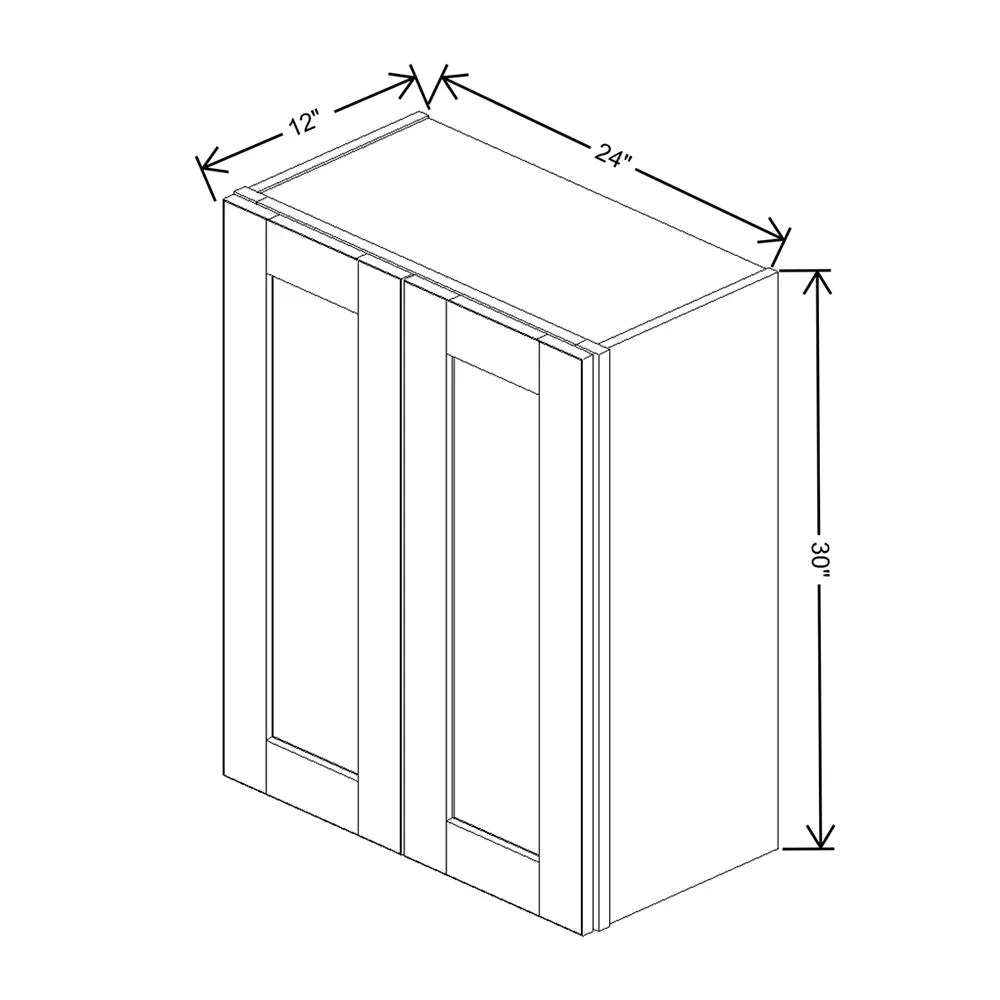 J&K Butterscotch B8 Double Door Wall Cabinet - 24" W x 30" H