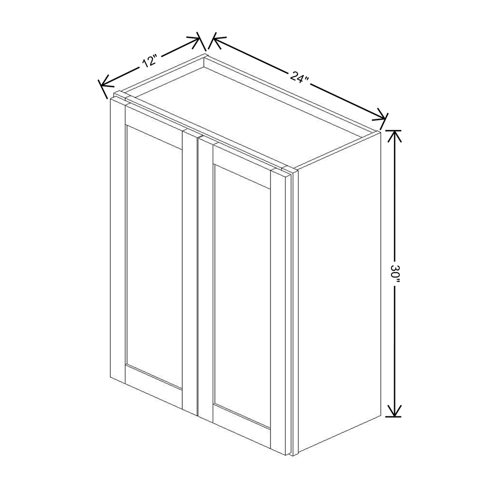 Wolf Classic Dartmouth 5-piece Biscayne Paint 24"W X 30"H Wall Cabinet