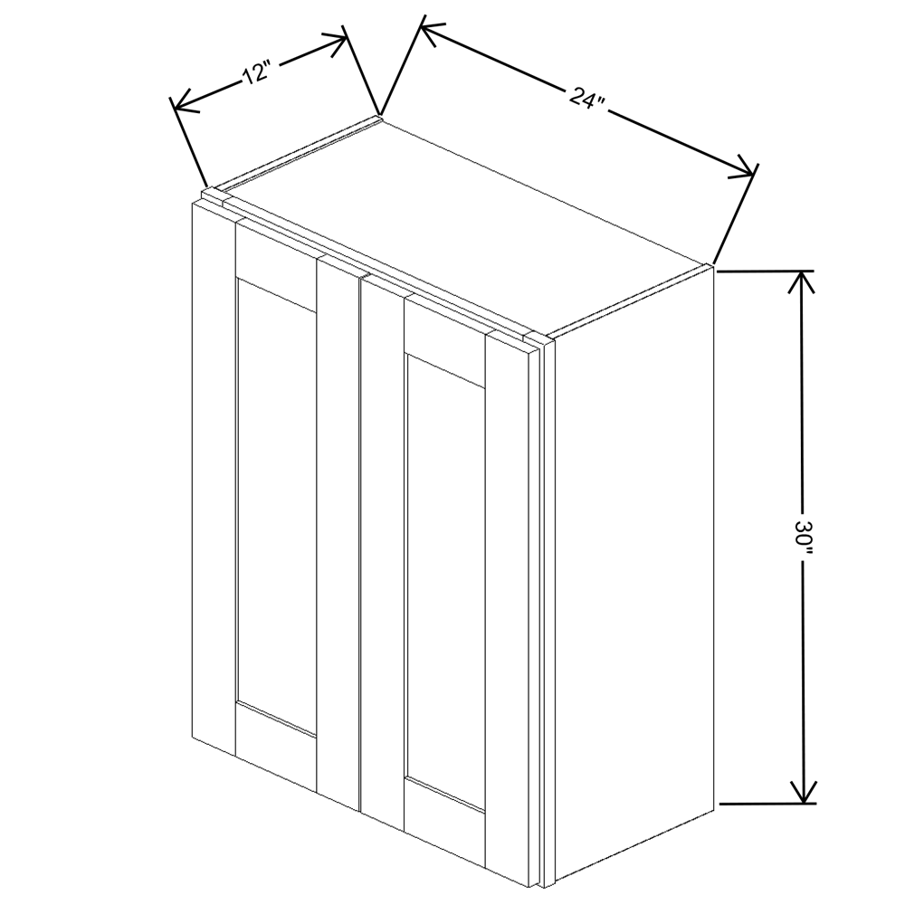 Fabuwood Allure Imperio Dove Wall 24"W x 30"H Shaker Cabinet