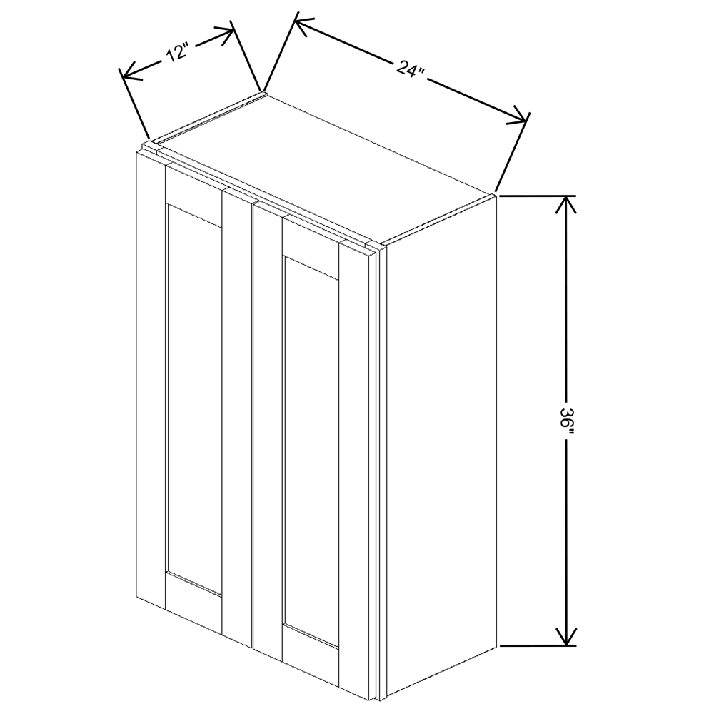 Fabuwood Allure Nexus Frost Wall 24"W x 36"H Shaker Cabinet